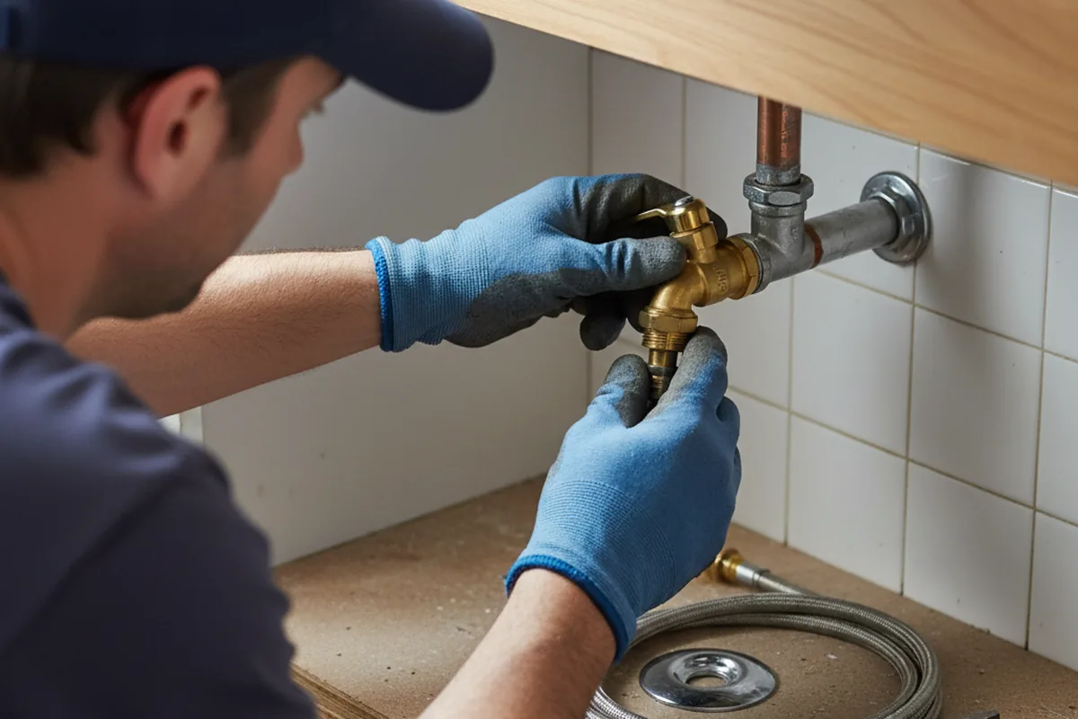 Shutoff valve and fitting work during Emergency Plumbing in Ary